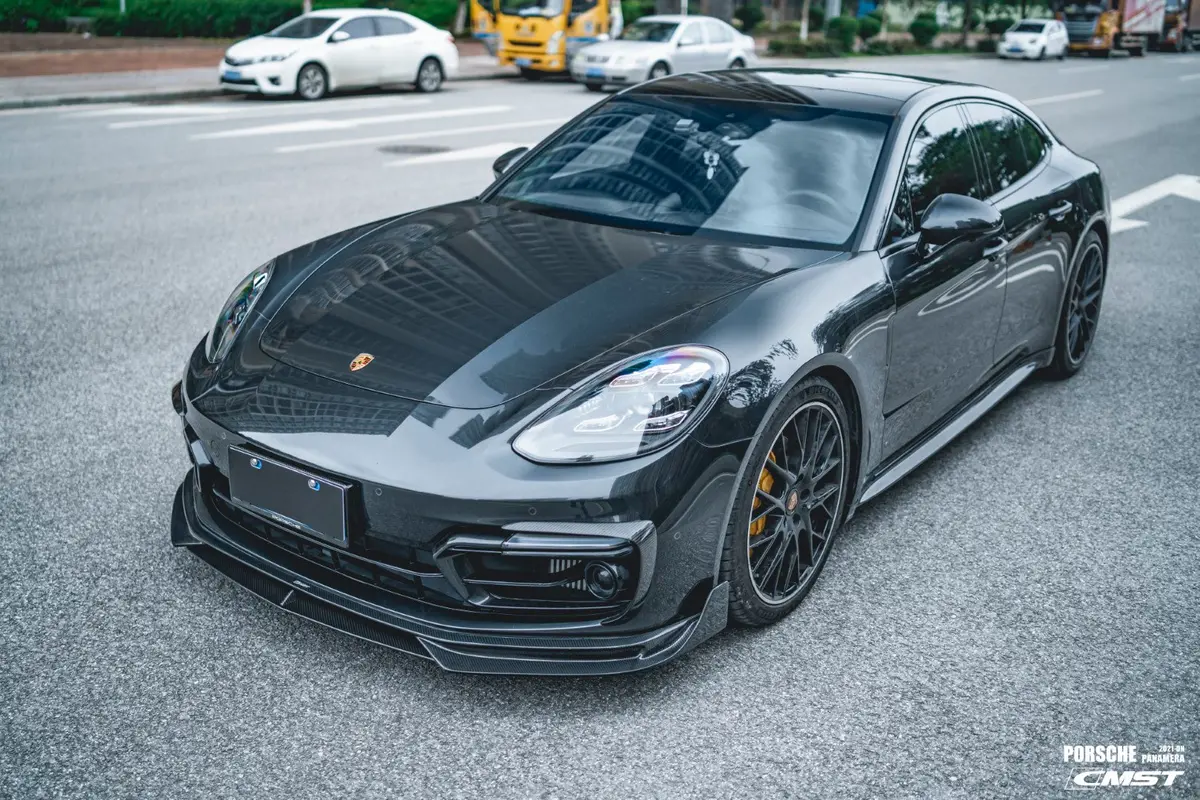 Cmst Pre- Preg Carbon Fiber Upper Valences For Porsche Panamera 971 / Turbo / Gts 2021-2022 2