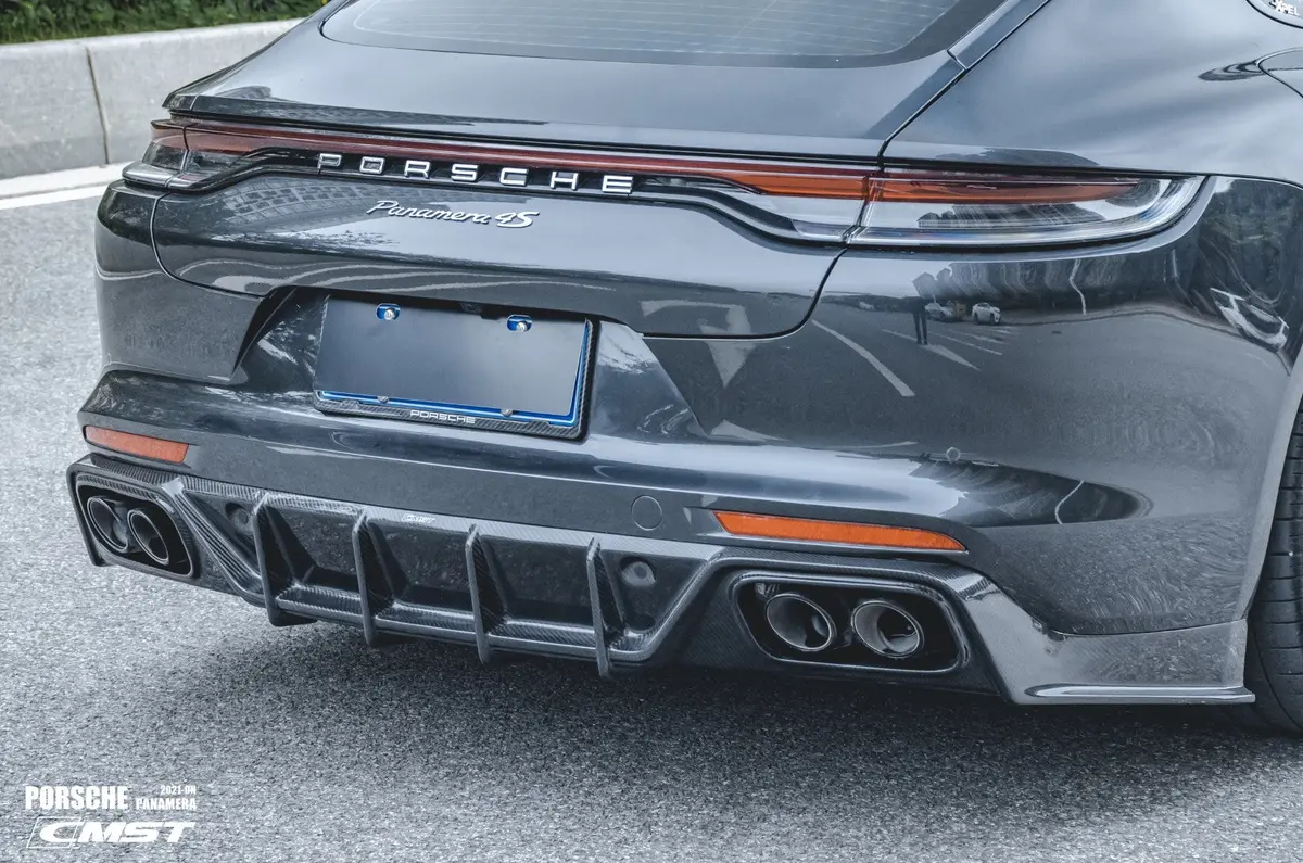 Cmst Pre-Preg Carbon Fiber Rear Diffuser Ver.2 For Porsche Panamera 971 / Turbo / Gts 2017-On 1