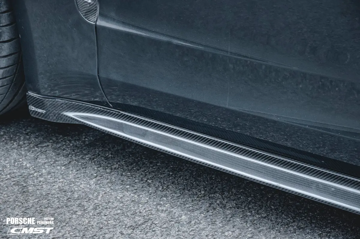 Cmst Pre-Preg Carbon Fiber Side Skirts Ver.2 For Porsche Panamera 971 / Turbo / Gts 2017-On 1