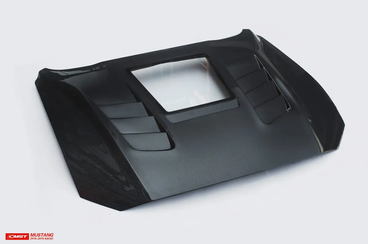 Cmst Glass Transparent Hood For Ford Mustang S550.2 2018-2022 1