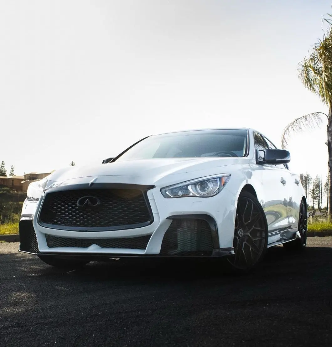 Cmst Carbon Fiber Front Bumper & Front Lip For Infiniti Q50 To Project Black S Concept 2014-2022 1