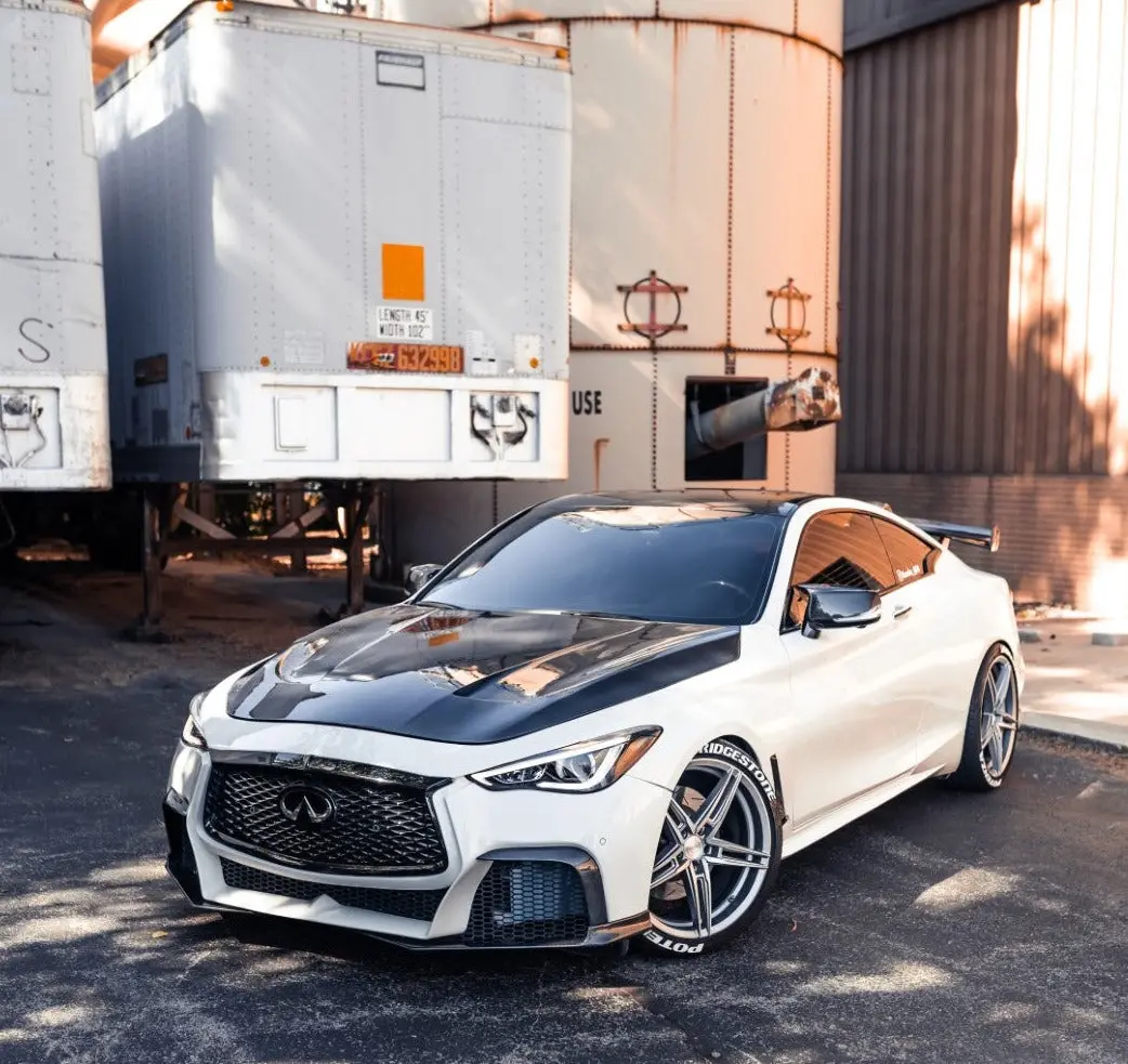 Cmst Carbon Fiber Front Bumper & Front Lip For Infiniti Q60 To Project Black S Concept 2017-2022 1