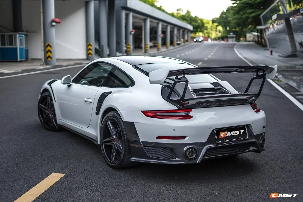 Cmst Rear Trunk Lid & Rear Spoiler Wing For Porsche 911 991.1 991.2 Gt2rs 1