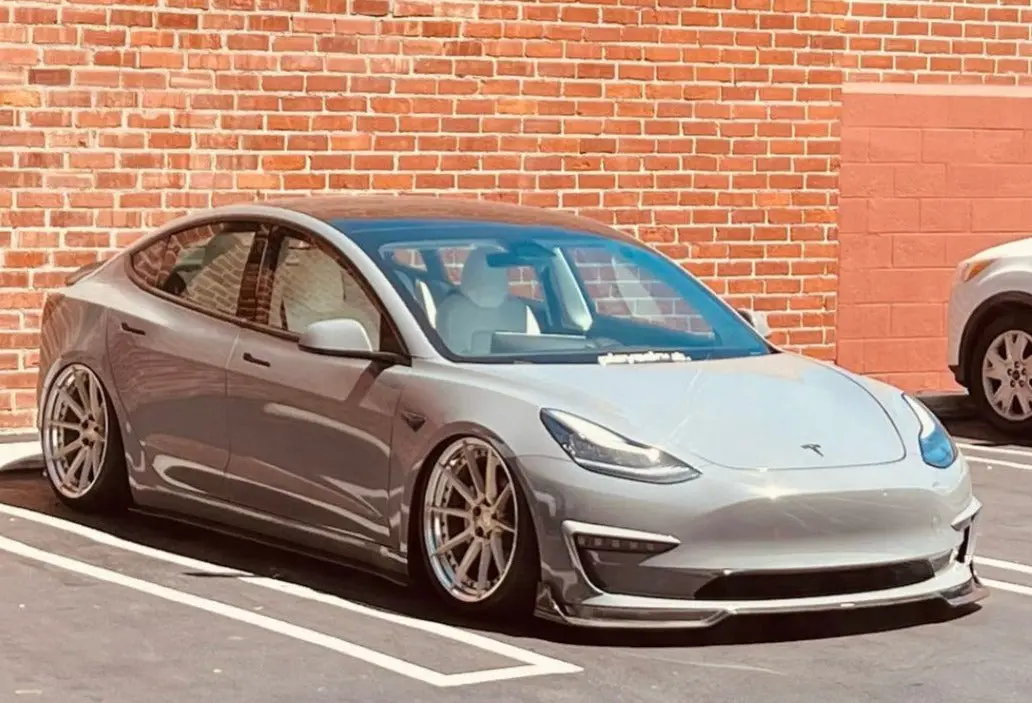 Cmst Tesla Model 3 Carbon Fiber Front Lip Ver.1 1