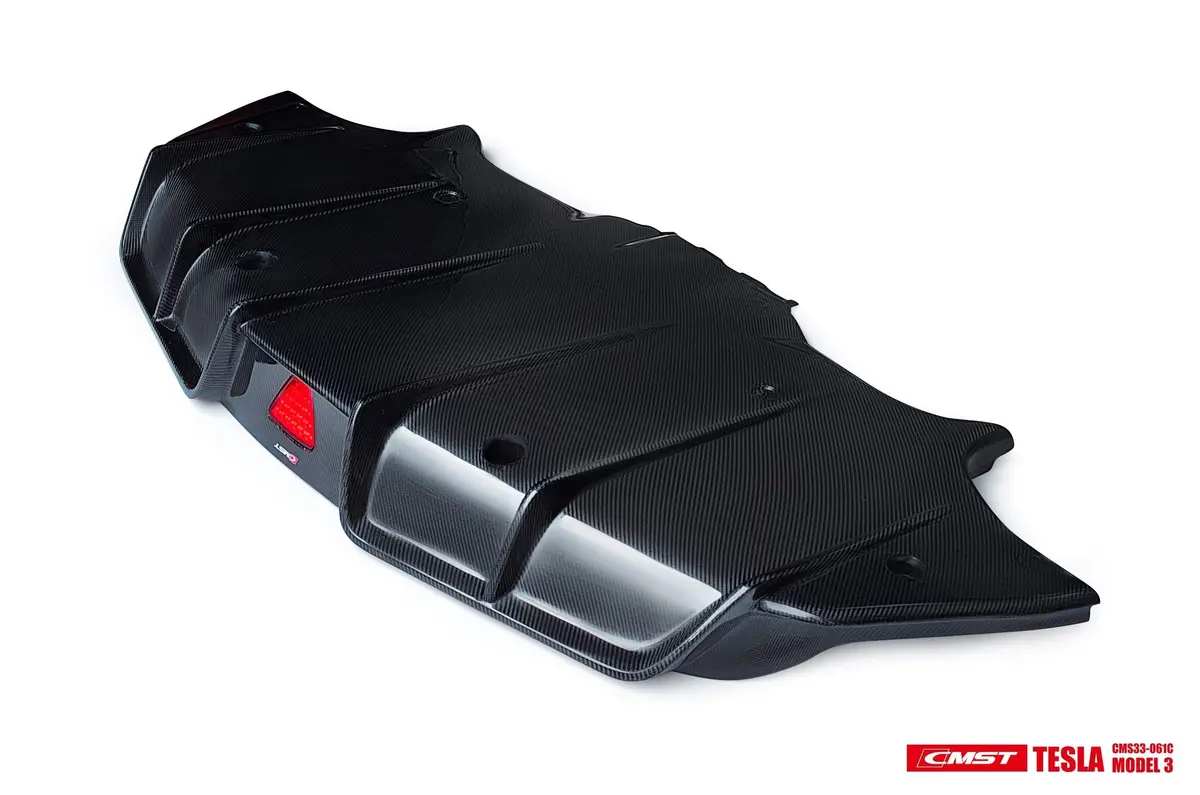 New Release!! Cmst Tesla Model 3 Carbon Fiber Rear Diffuser Ver.3 2