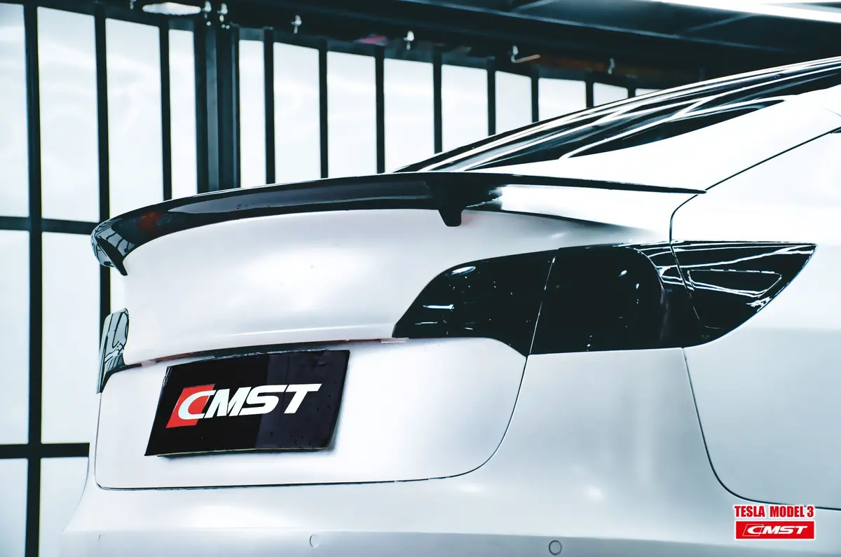 New Release!! Cmst Tesla Model 3 Carbon Fiber Rear Spoiler Ver.3 1