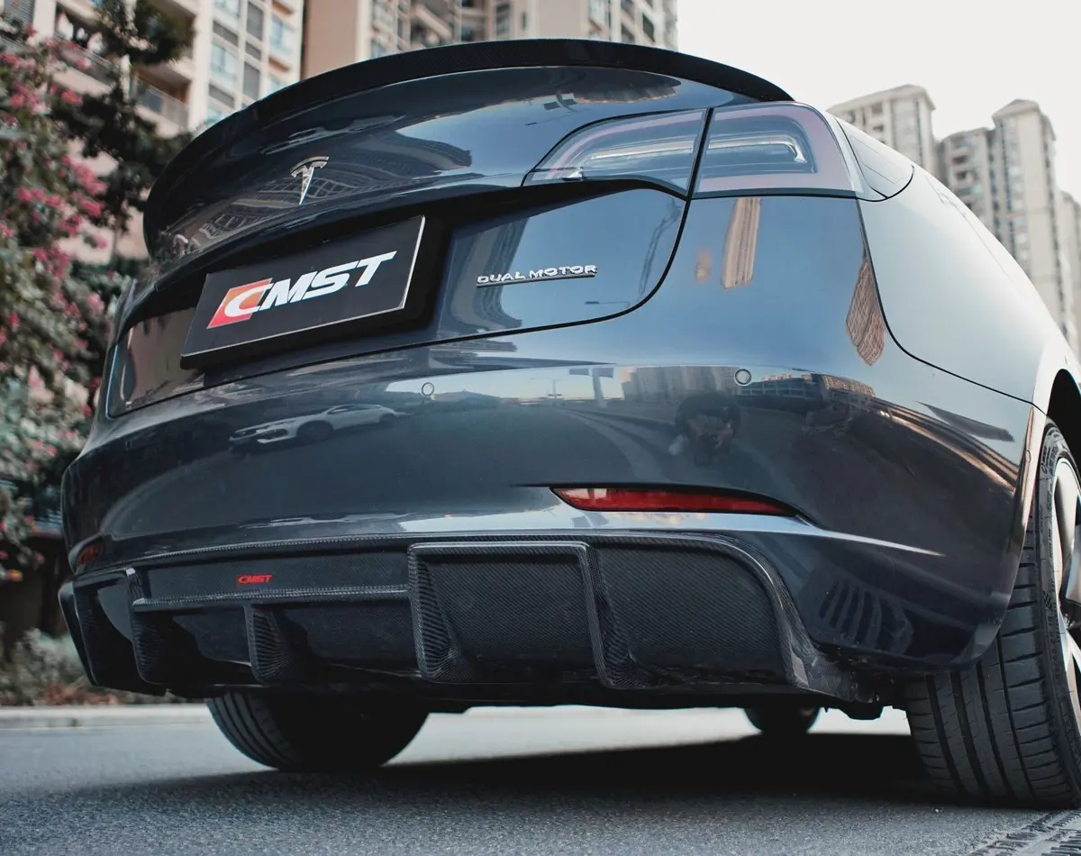 Cmst Tesla Model 3 Carbon Fiber Rear Diffuser Ver.1 1