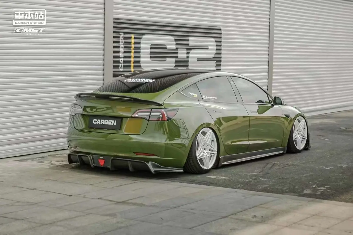 New Release!! Cmst Tesla Model 3 Carbon Fiber Rear Spoiler Ver.4 3