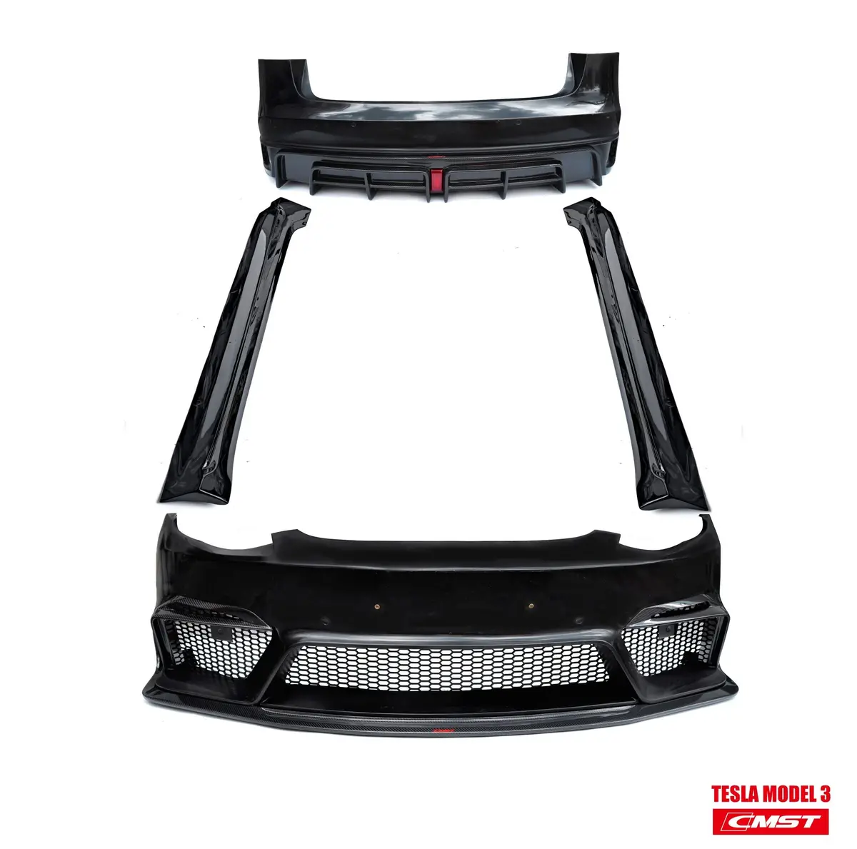 Cmst Carbon Fiber Full Body Kit Style D For Tesla Model 3 2