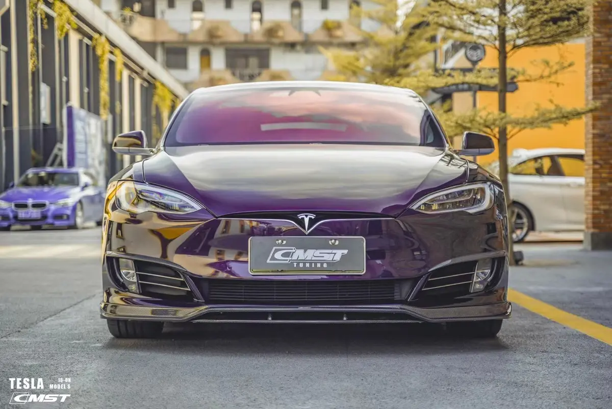 Cmst Carbon Fiber Front Lip For Tesla Model S 2016-2019 1