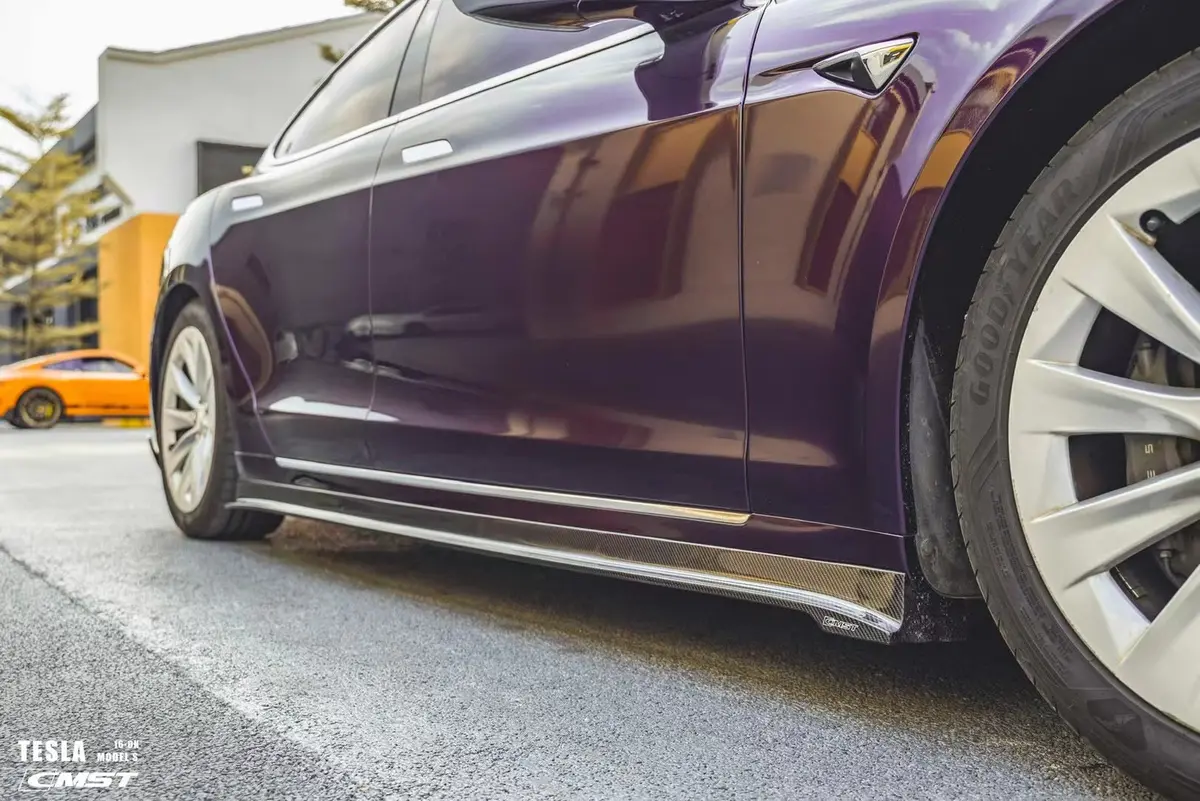Cmst Carbon Fiber Side Skirts For Tesla Model S 1