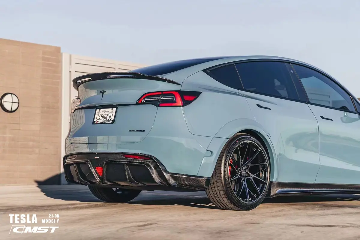 Cmst Carbon Fiber Rear Diffuser Ver.2 For Tesla Model Y 1