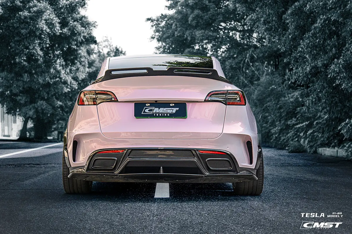 New Release! Cmst Carbon Fiber Rear Diffuser Ver.3 For Tesla Model Y 3