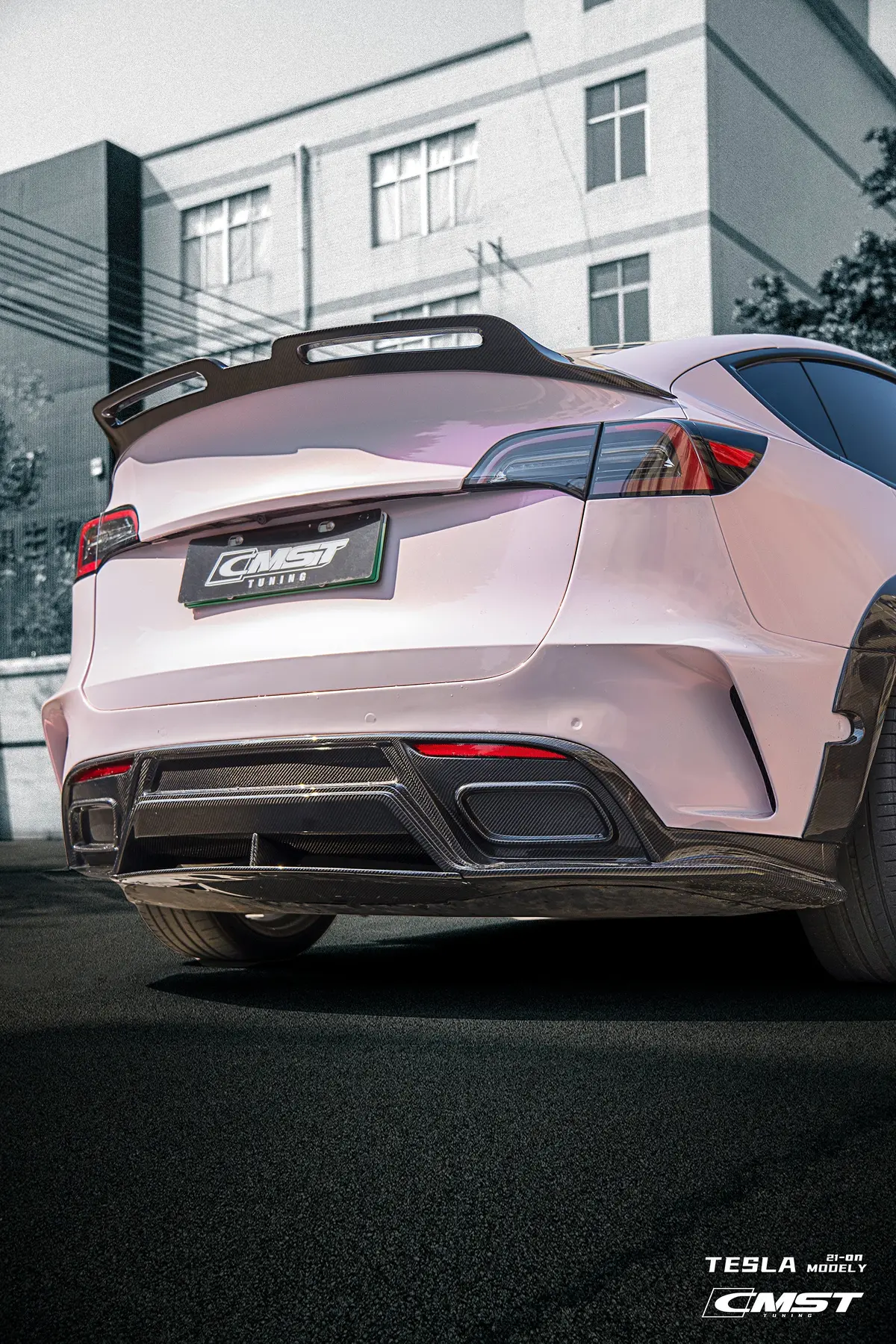 New Release! Cmst Carbon Fiber Rear Diffuser Ver.3 For Tesla Model Y 1