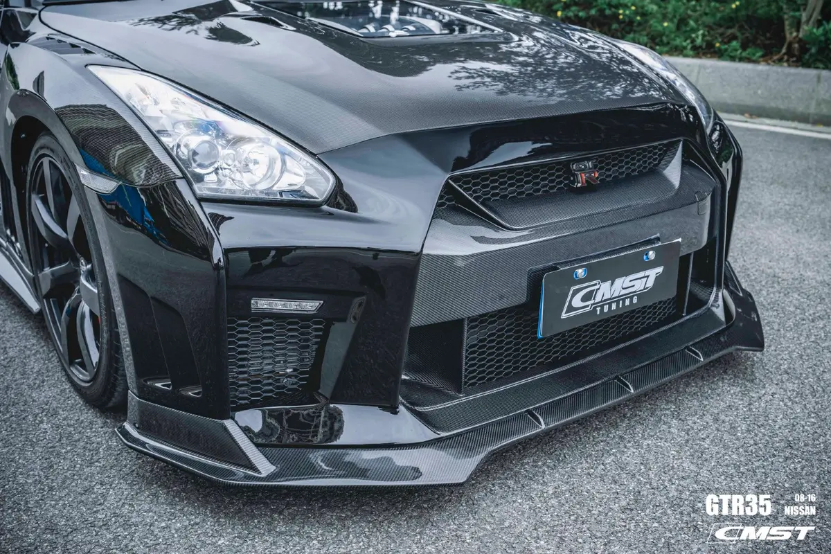 Cmst Stage 2 Front Bumper & Front Lip For Nissan Gtr Gt-R R35 2008-2016 Facelift Conversion Kit 1