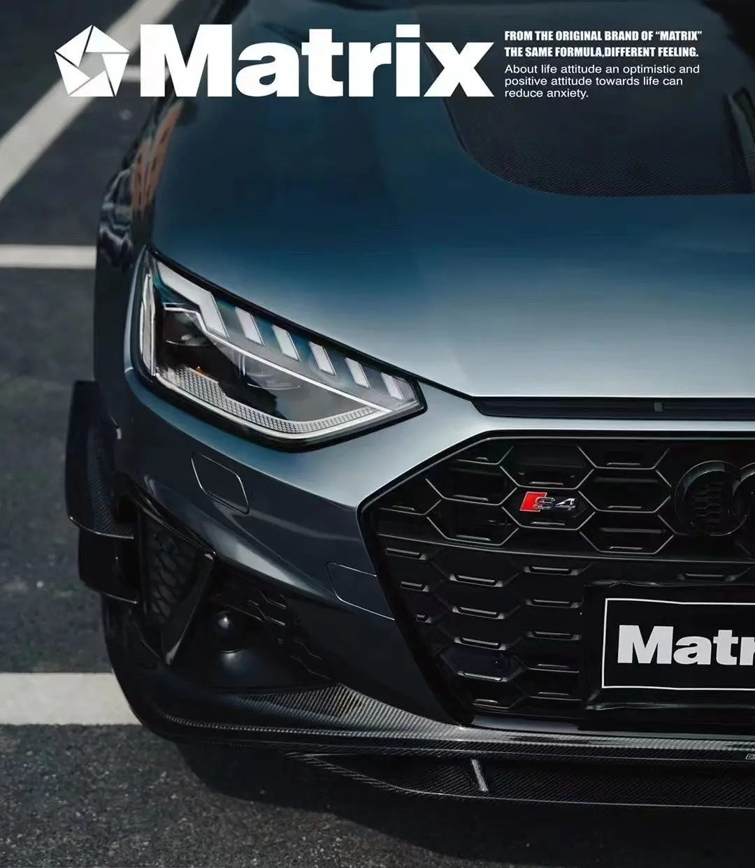 Cmst Carbon Fiber Front Lip Splitter For Audi S4 & A4 S-Line 2020-On B9.5 1