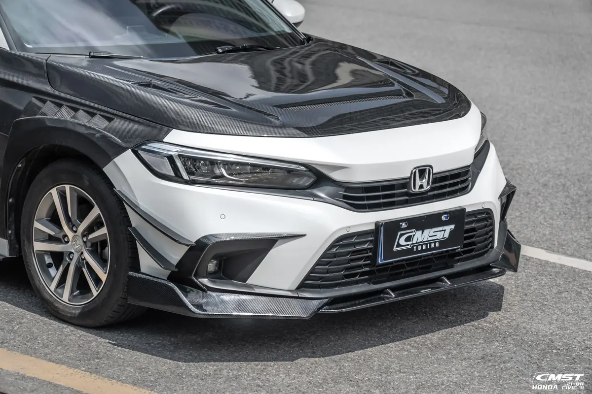 Cmst Carbon Fiber Front Splitter For Honda Civic 11Th Gen Sedan 1