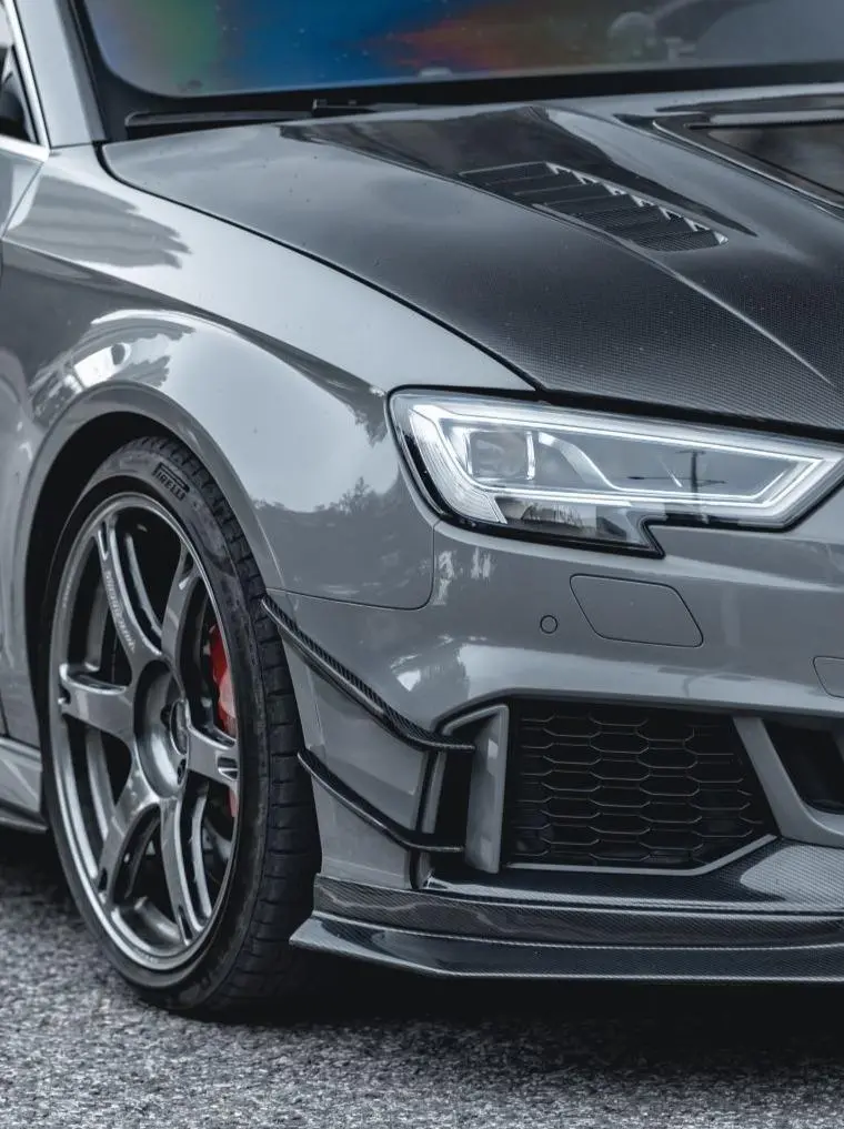 Cmst Carbon Fiber Front Bumper Canards For Audi Rs3 2018-2020 1