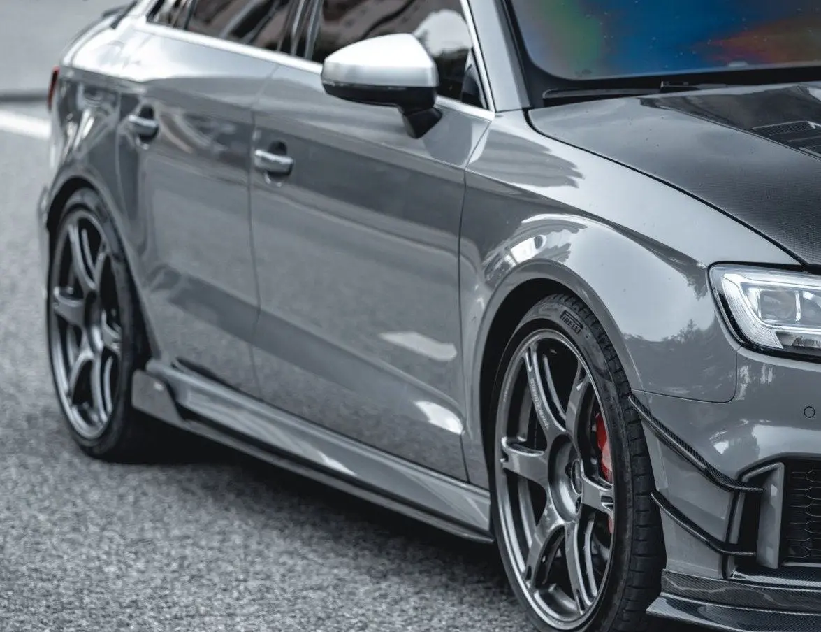 Cmst Carbon Fiber Side Skirts Ver.2 For Audi Rs3 S3 A3 8V 2013-2020 1