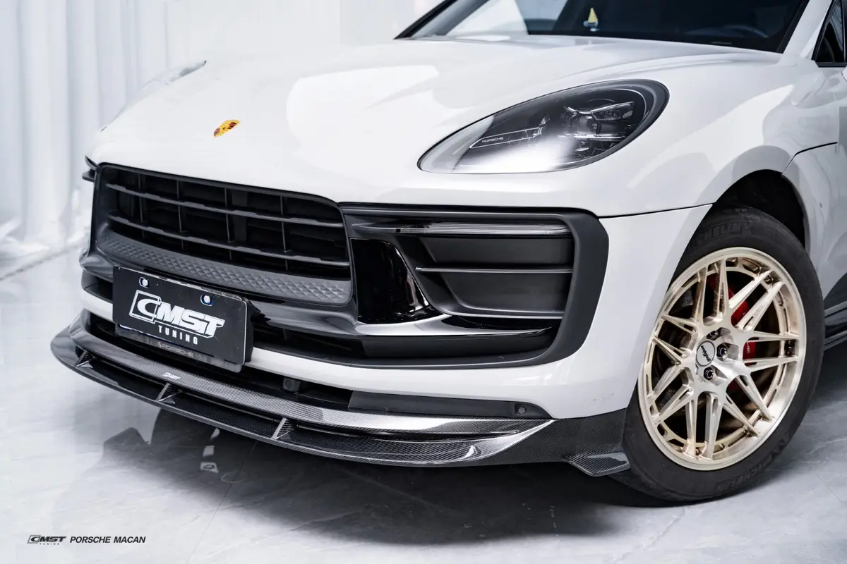Cmst Pre-Preg Carbon Fiber Front Splitter For Porsche Macan Base / S / T 2022-On 1
