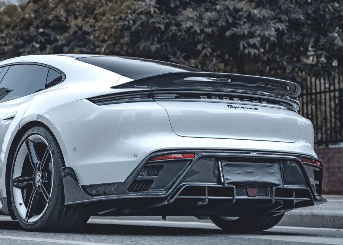 Cmst Carbon Fiber Rear Diffuser & Canards For Porsche Taycan Base & 4S 1