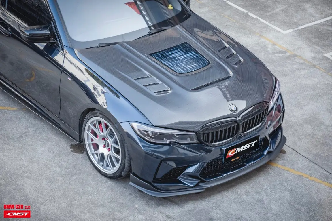 Cmst Carbon Fiber Glass Transparent Hood Bonnet For Bmw 3 Series G20 G28 330I M340i 1