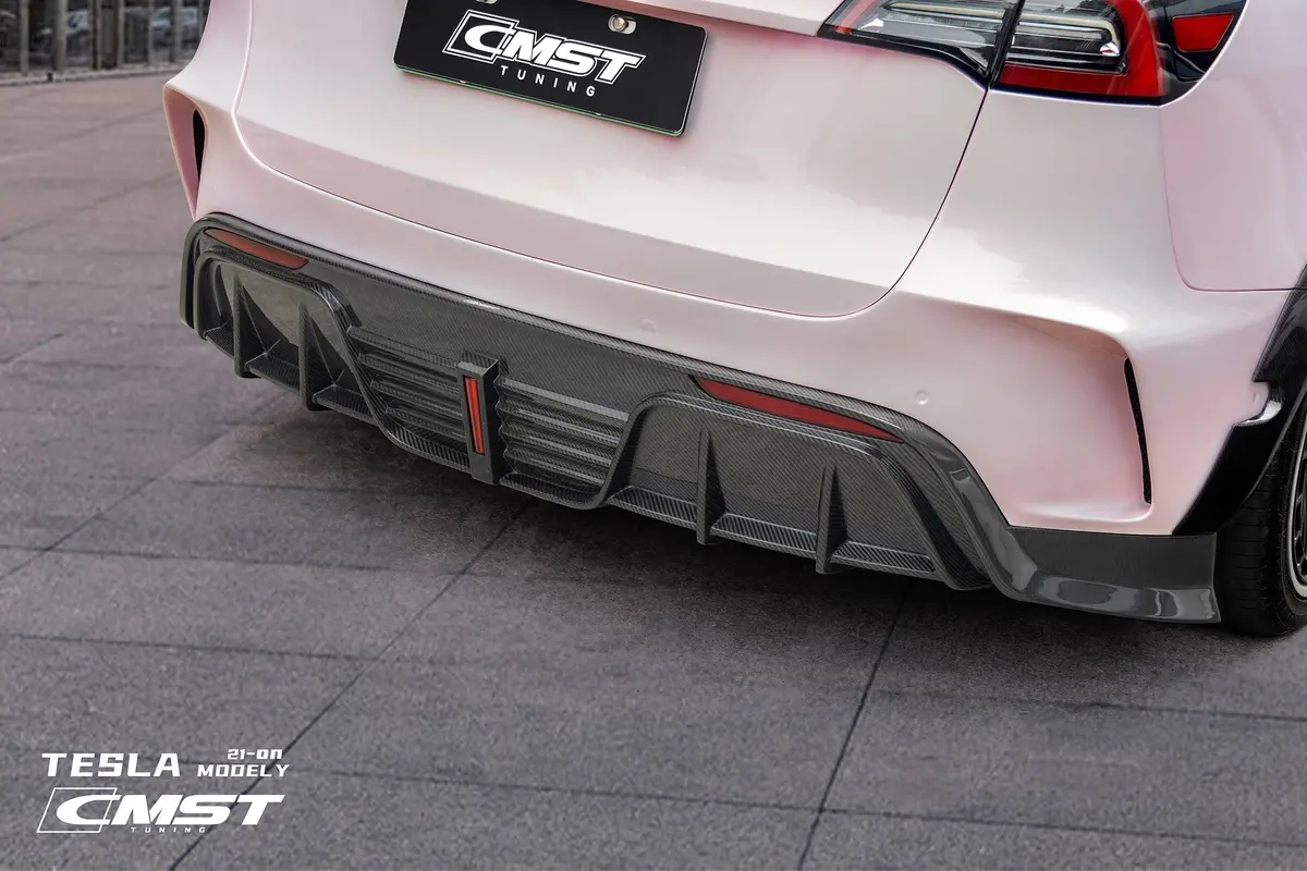 Cmst Carbon Fiber Rear Diffuser Ver.6 For Tesla Model Y 3