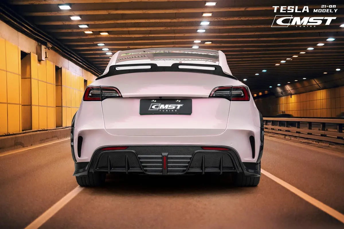 Cmst Carbon Fiber Rear Diffuser Ver.6 For Tesla Model Y 1