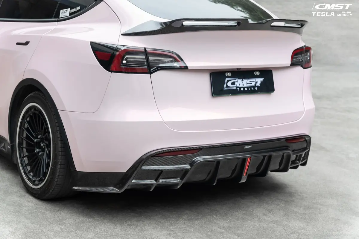 Cmst Carbon Fiber Rear Diffuser Ver.5 For Tesla Model Y 1