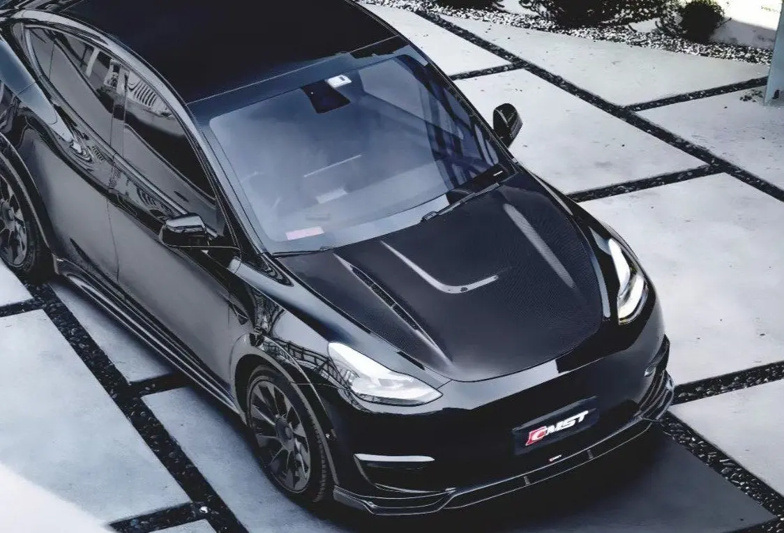 New Release! Cmst Carbon Fiber Hood Bonnet Ver.1 For Tesla Model Y 3