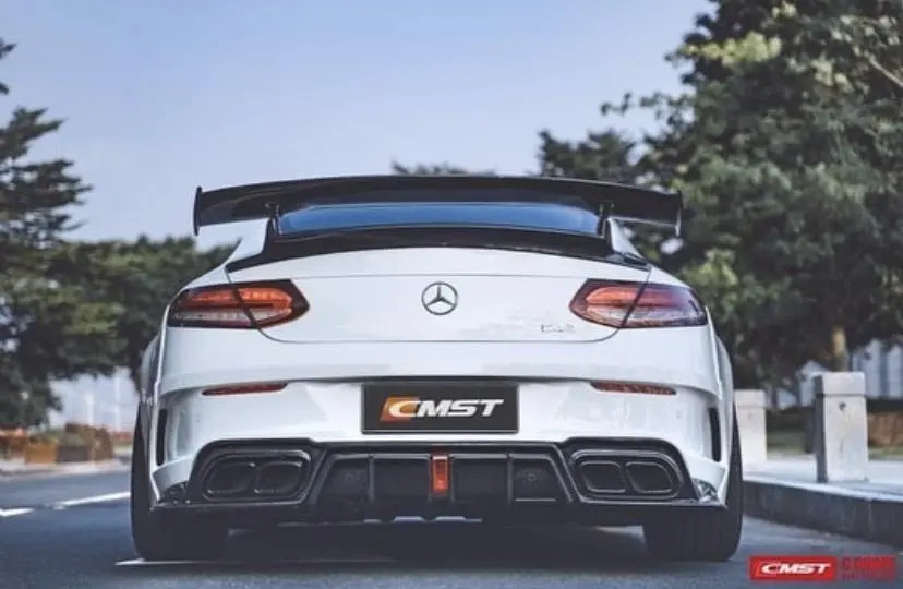 Cmst Carbon Fiber Gtr Style Rear Spoiler Wing For Mercedes-Benz C Coupe W205 C300 C43 C63 C63s Amg 2015-21 1