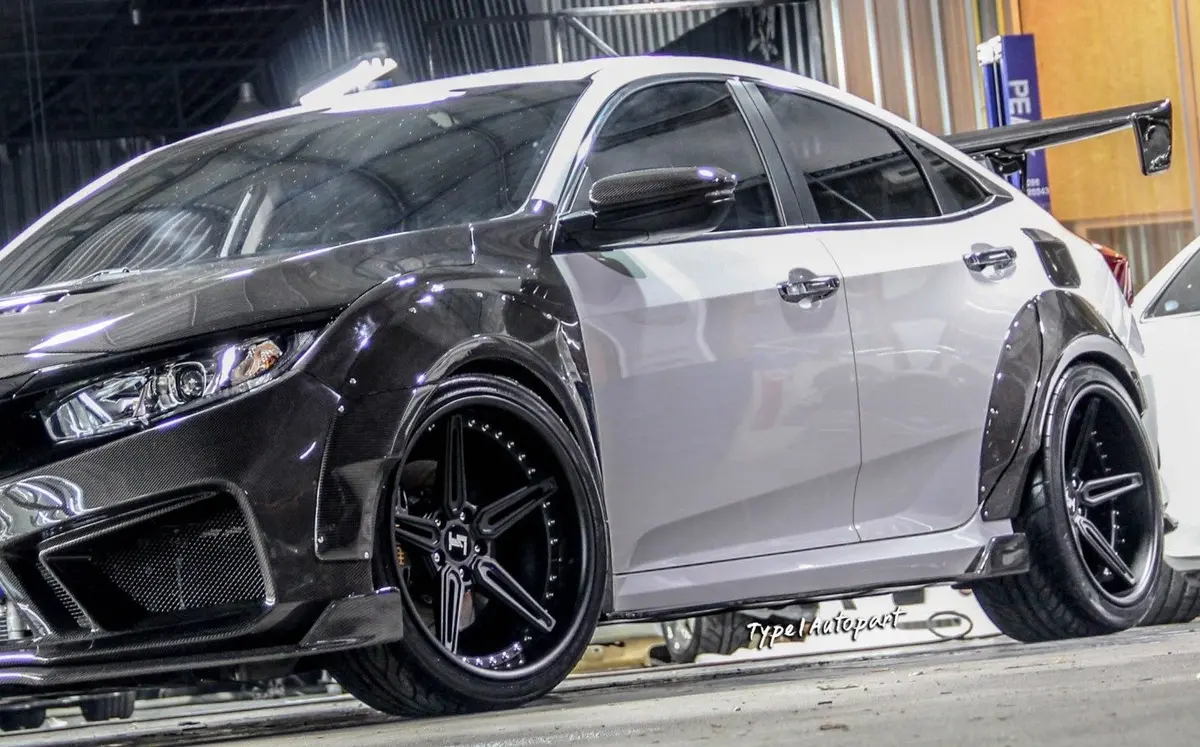 Cmst Carbon Fiber Widebody Fenders & Wheel Arches For Honda 10Th Gen Civic 1