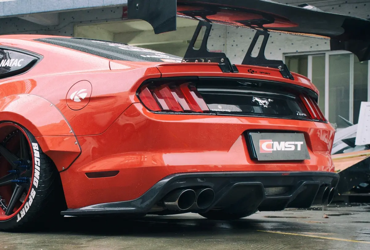 Cmst Carbon Fiber Rear Diffuser Style A For Ford Mustang 2015-2017 1