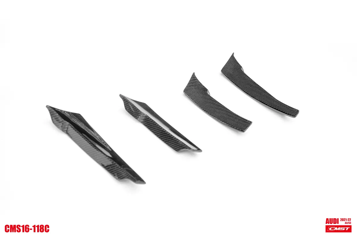 Cmst Carbon Fiber Front Bumper Canards For Audi S3 A3 8Y 2021-On 2