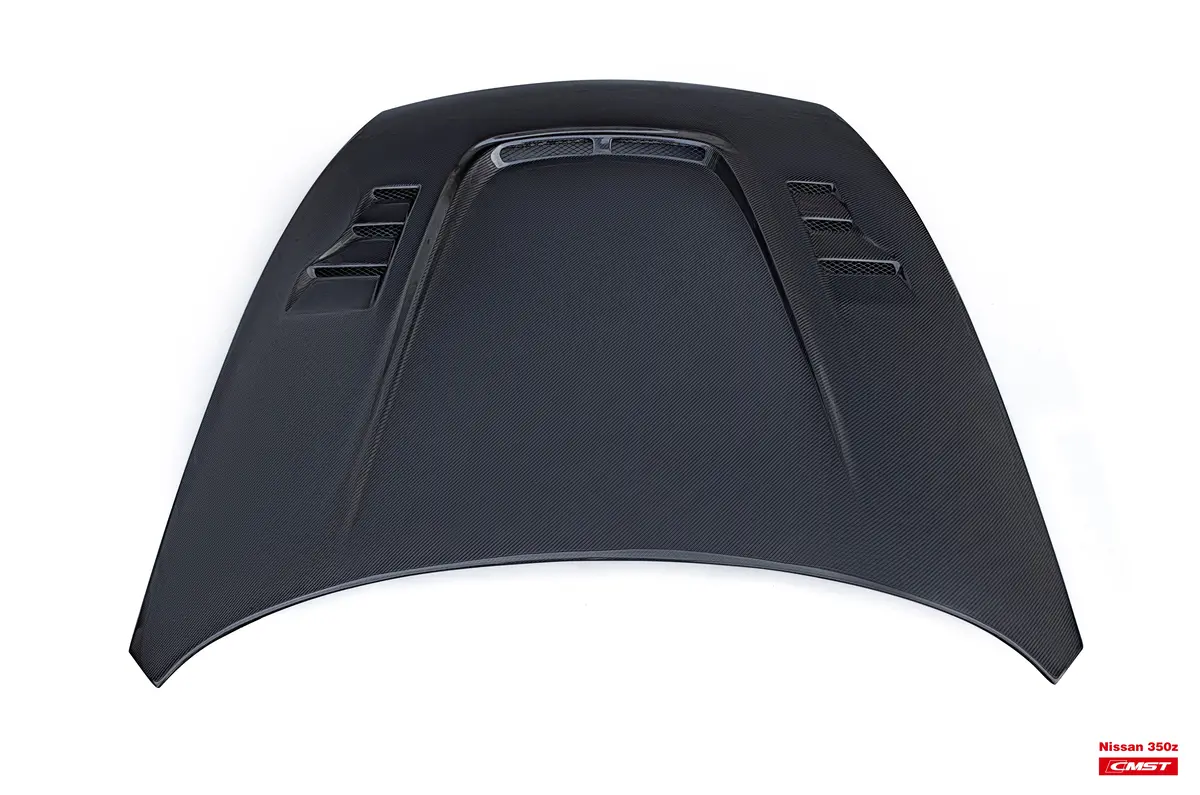 Cmst Carbon Fiber Hood With 3 Vents Ver.2 For Nissan 370Z Z34 Fairlady Z Vented 1