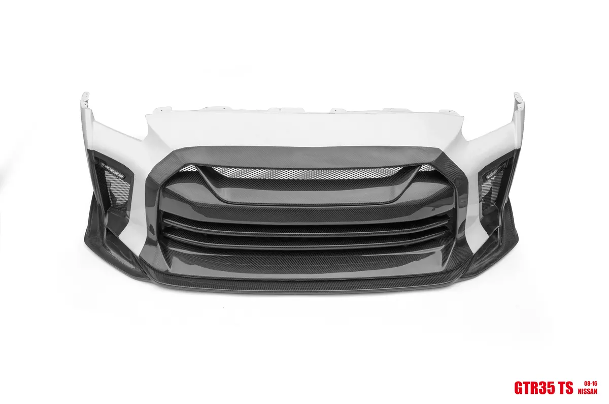 Ts Style Front Bumper & Front Lip For Nissan Gtr Gt-R R35 2008-2022 1