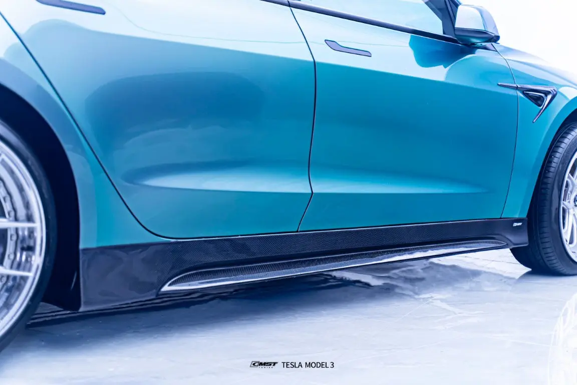 Cmst Carbon Fiber V2 Side Skirts For Tesla Model 3 Highland 2024-On 4