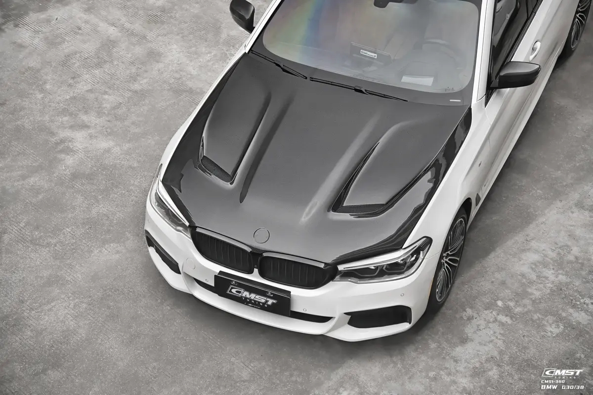 Cmst Vented Carbon Fiber Hood Bonnet Ver.2 For Bmw M5 F90 G30 540I M550i 1
