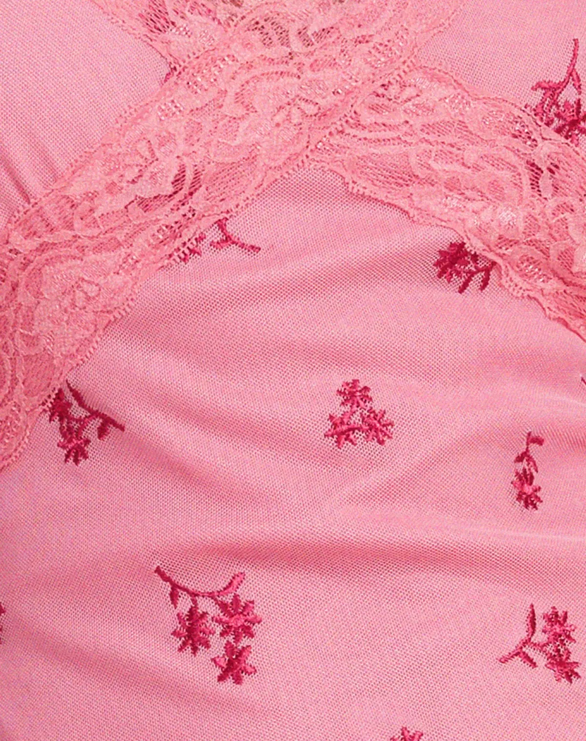 Coline Mini Dress In Pink Ditsy Daisy Embro 5