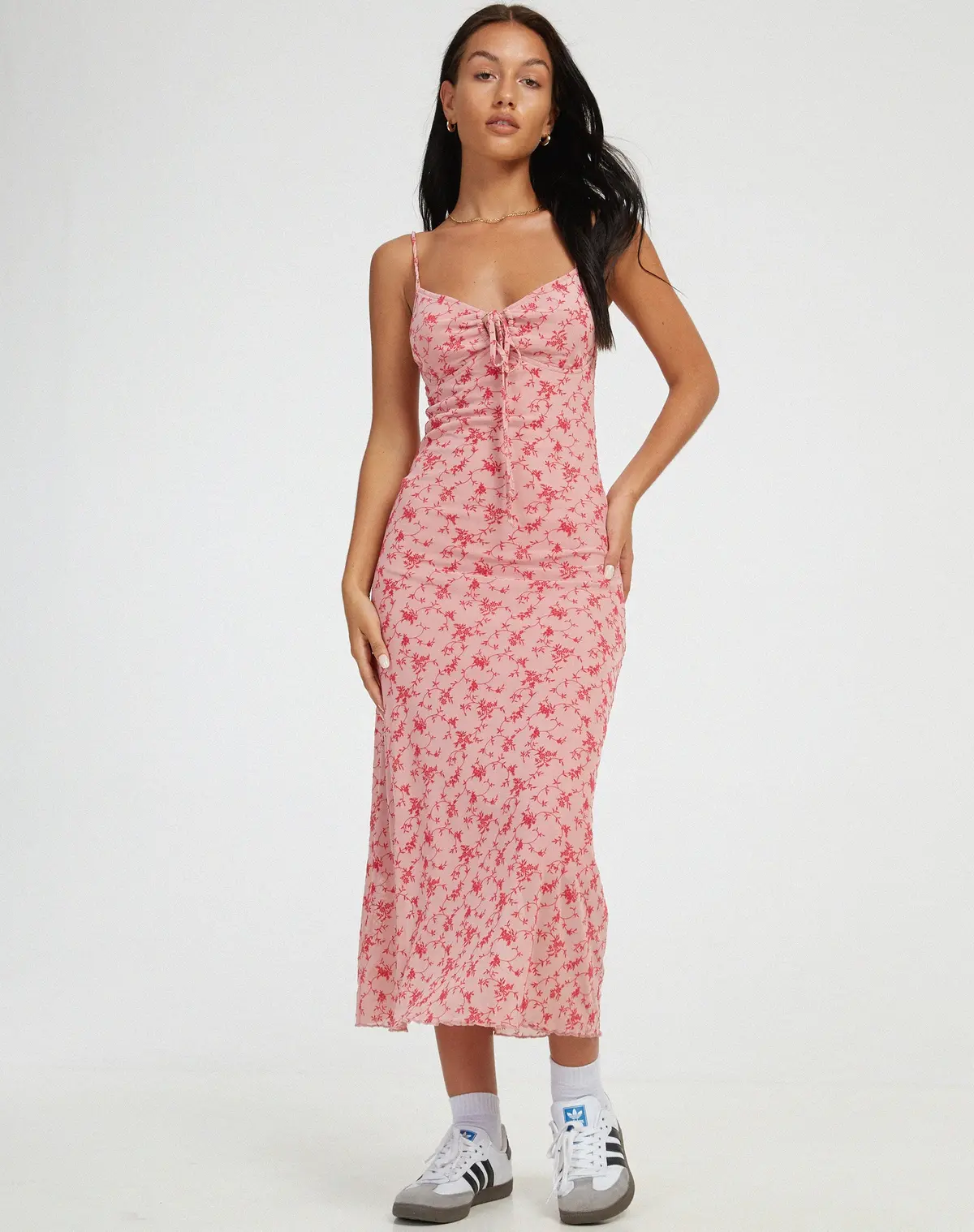 Coya Midi Dress In Love Bloom Pink Flock 1