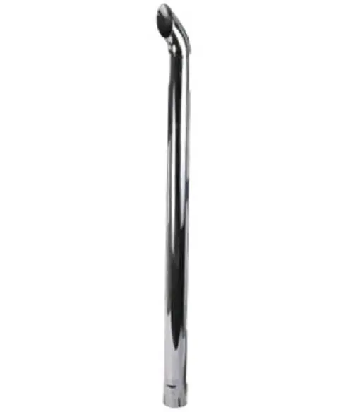 Chrome Curved Exhaust Stack Pipe 48" Tall - 2-3/4" Id 1