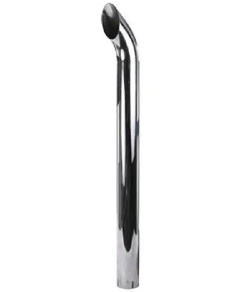 Chrome Curved Exhaust Stack Pipe 48" Tall - 3-3/4" Id 1