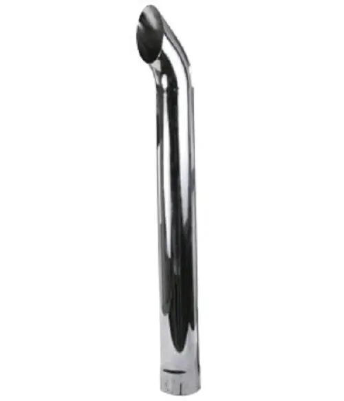 Chrome Curved Exhaust Stack Pipe 48" Tall - 5" Id 1