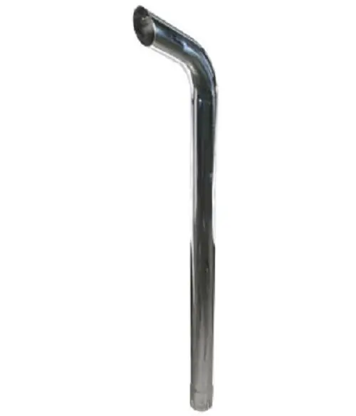 Chrome Curved Exhaust Stack Pipe 53" Tall - 3" Id 1