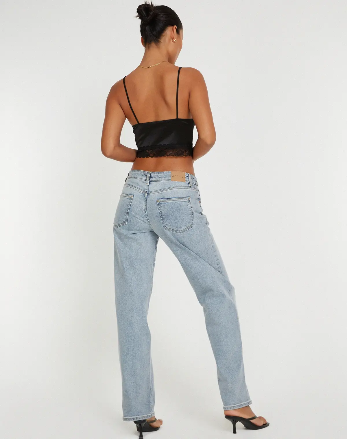 Datuk Crop Top In Satin Black 4