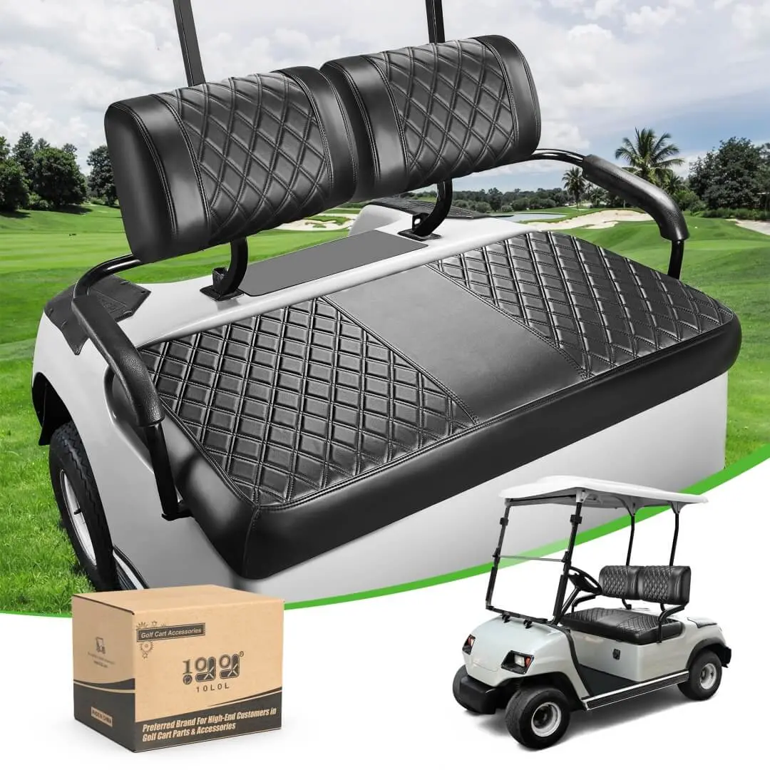 10L0l Golf Cart Vinyl Leather Seat Cover For Yamaha G2-G22 | No-Staple Installation | Uv & Weather Resistant 1