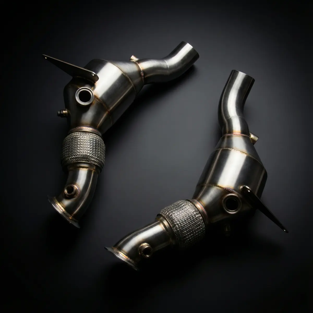 Ferrari F8 Tributo / Spider 2020+ 3.9T V8 Catless Downpipes (Ss304) | Ame Motorsport 1