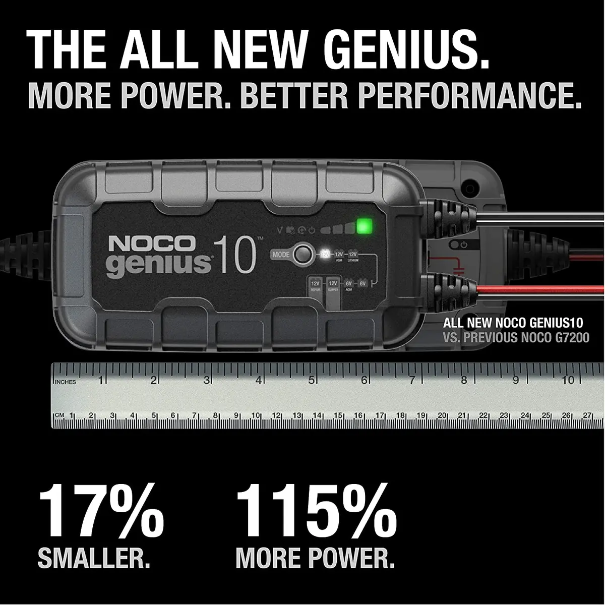 10 Amp (6V -12V) Vehicle Tractor Atv / Utv Battery Charger Genius10 2