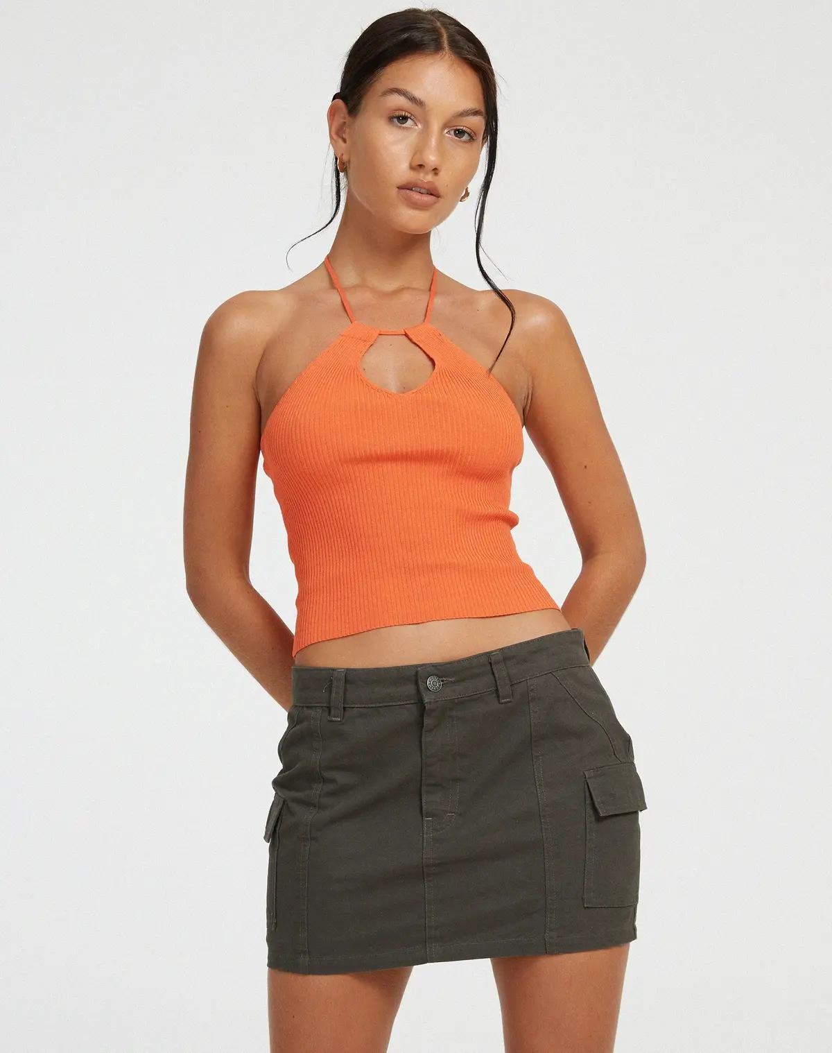 Gunmo Crop Top In Orange 1