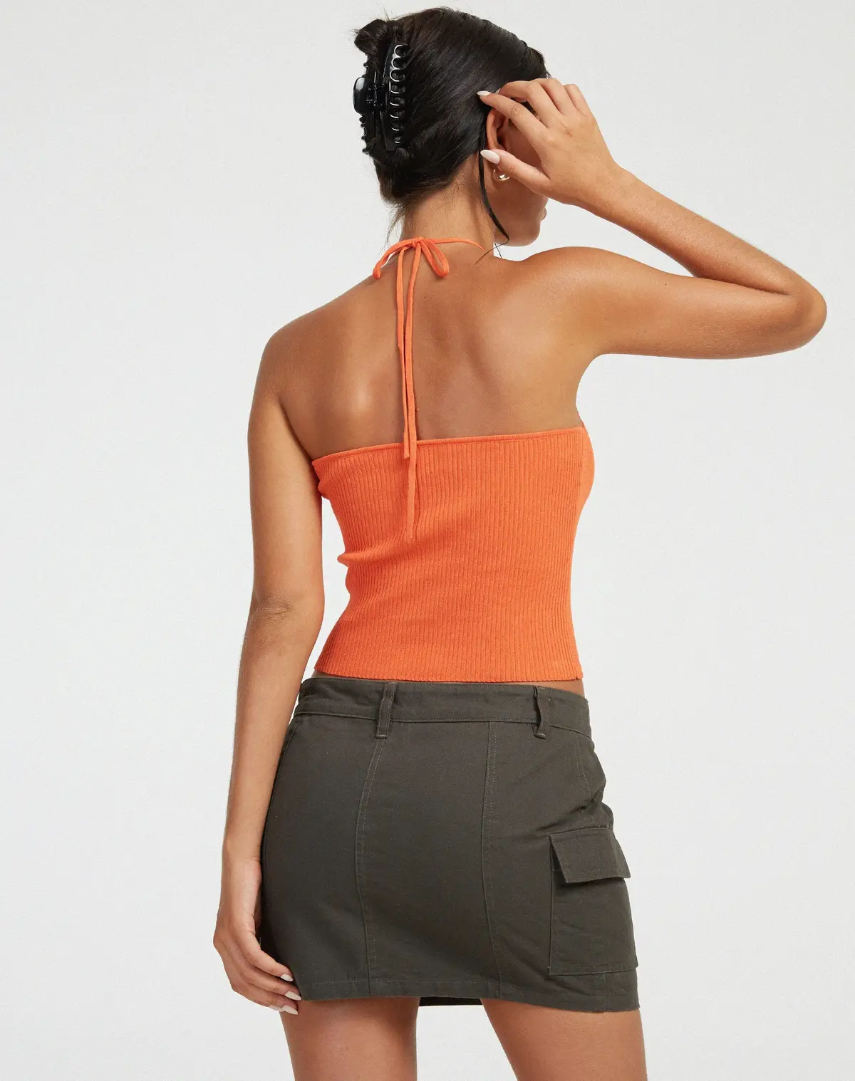 Gunmo Crop Top In Orange 2